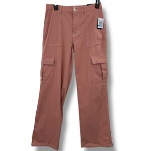 NEW Ultra Flirt Pink Cargo Pants Large Wide Leg High Waist Carpenter Baggy